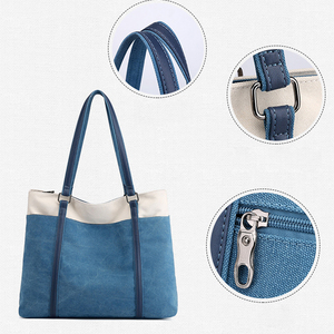 Bolso de lona versátil para mujer Bolso de hombro duradero con estilo para uso diario Trabajo de viaje Casual con asas cómodas - Product Image 5