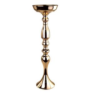 Nouvelle arrivée Design maison hôtel fête de mariage décoration pilier fait à la main Design doré antique bougeoir - Product Image 4