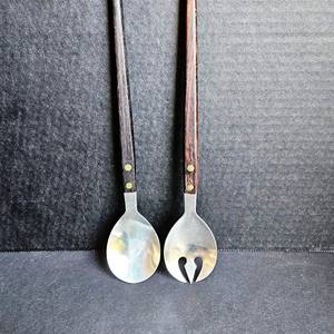 Brass Salad Server <b>Set</b> Stainless Steel 202 304 Grade PVD Coating 2-24 Pieces Customizable Factory Rate Premium Metal Utensil <b>Set</b> - Product Image 2