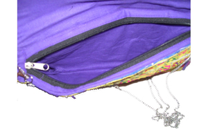 Bolso de mano tipo BANJARA bohemio con cierre de cremallera de gran capacidad, bolso bandolera portátil de algodón con bordado tribal étnico para mujer - Product Image 3