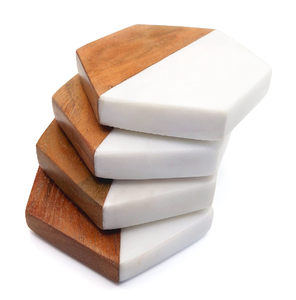 Stylish Crafts Custom Wood <b>Marble</b> <b>Coaster</b> Kitchen Country Handmade Eco-Friendly Custom Logo <b>Coasters</b> Christmas Housewarming - Product Image 6