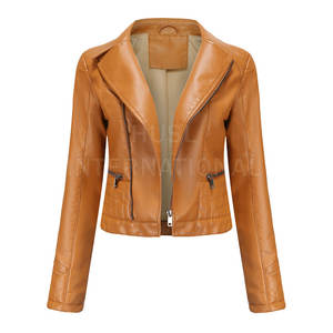 <b>Women's</b> High Street Style Winter Windproof <b>Real</b> <b>Leather</b> <b>Jacket</b> Stylish Outwear <b>for</b> Warmth - Product Image 5