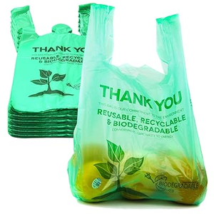 Vente en gros Emballage personnalisé Logo imprimé Écologique Biodégradable Réutilisable Gousset Latéral Sacs en Plastique HDPE/LDPE pour Épicerie - Product Image 1