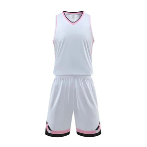 Ensemble de maillots de basket-ball en polyester 170GSM de haute qualité uniformes à séchage rapide imprimés par sublimation de couleur orange et blanche - Product Image 2