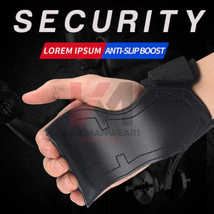 Protectores de Palma de cuero de vaca de primera calidad Levantamiento de pesas Guantes de entrenamiento de gimnasio de alta resistencia Empuñaduras Fitness Culturismo Entrenamientos de fuerza - Product Image 5