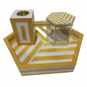 Elegant Eco-Friendly Resin Incense Bakhoor Burner with Hexagon-Shaped MDF <b>Tray</b> Box for Religious Home & Hospitality Use - Product Image 3
