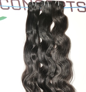 Venta al por mayor 100% Raw Virgin Bodywave Bundles Shine Color Loose Deep Wave Indian Temple Extensiones de cabello humano - Product Image 2