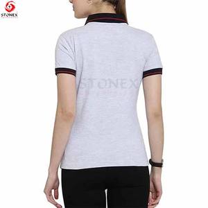 Camiseta Polo corta de poliéster de diseño personalizado para mujer, tela de calidad con logotipo, ropa informal al por mayor - Product Image 2