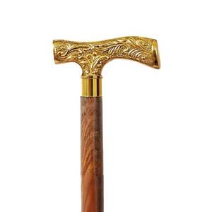 Logo personnalisé canne en bois avec poignée en métal OEM/ODM vente en gros d'usine - Product Image 1