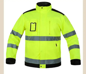 Veste de sécurité haute visibilité personnalisée en gros, thermique, réfléchissante, hautement protectrice, respirante, pour les travailleurs en extérieur - Product Image 2