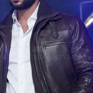 เสื้อแจ็คเก็ตหนังผู้ชายแบบสองสี คุณภาพพรีเมียม หนังนุ่ม สไตล์ทันสมัย เสื้อแจ็คเก็ตหนังผู้ชายแบบสองสี - Product Image 5