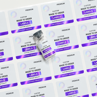 Étiquettes pour flacons 3ml 5ml 10ml, personnalisées, imprimées, en papier synthétique PP mat, autocollantes, découpées, fournisseur sur feuilles