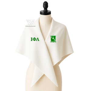 Greek Iota Phi Lambda Sorority Clothing Elegant 100% Premium <b>Wool</b> Cape Shawl | Open <b>Poncho</b> - Product Image 1