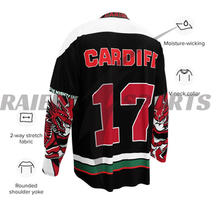 2025 fábrica al por mayor personalizado transpirable uniforme de hockey sobre hielo conjunto de calidad superior diseño personalizado con nombre del equipo incluido - Product Image 5