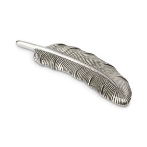 Prensapapeles de Metal con Forma de Hoja Hecho a Mano, Acabado Plateado, Decoración Perfecta para Oficina, Estudio o Mesa, Aluminio Ecológico Vintage - Product Image 1