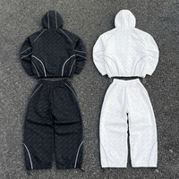 Ensemble de survêtement coupe-vent en nylon avec bande réfléchissante 3M personnalisable, pantalon de survêtement, vente en gros, ajustable, décontracté, pour l'entraînement physique