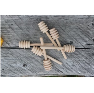 Cuchara de miel de madera natural reutilizable con mango largo para rociar jarabe de miel y esparcir alimentos - Product Image 2