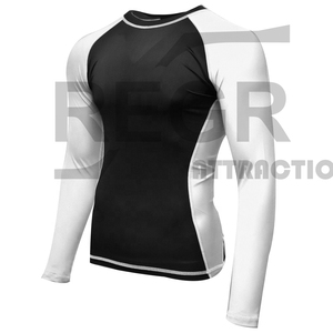 Custom Sublimated Compression Gym Shirts Long Sleeve BJJ Rashguard MMA <b>Mens</b> Rash Guard - Product Image 6