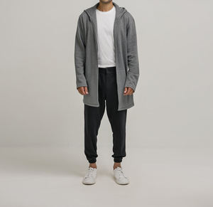 Vente chaude poids lourd Logo personnalisé gaufrage capuche sweat à capuche pour hommes manches longues sur la taille sweats à capuche d'hiver - Product Image 1