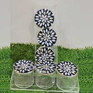 Caja Acrílica Artesanal con Incrustaciones de Nácar y Laca, Estilo Árabe, para Regalos de Boda y Almacenamiento de Alimentos - Product Image 6