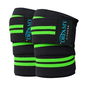 Custom Logo <b>Knee</b> Wraps Fitness Sports Gym Breathable <b>Elastic</b> Compression Wraps for Weightlifting Powerlifting Protection - Product Image 2