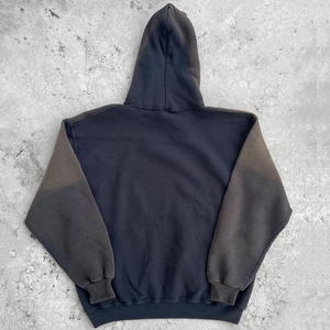 Pull-over vintage en coton épais et personnalisé pour hommes, avec patch délavé à l'acide, sweats à capuche de couleur unie pour l'hiver - Product Image 2