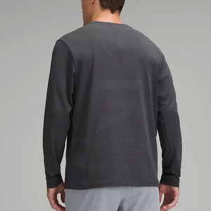 T-shirt à manches longues pour homme, 100% coton de haute qualité, couleurs unies, écologique, séchage rapide, 220g, impression à manches longues, coupe classique - Product Image 2