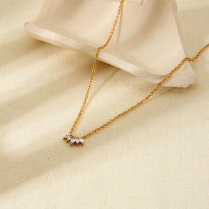 Nuevo Collar de Diseño Hip Hop con Dijes de Piedras Preciosas, Collares de Joyería Chapados en Oro - Product Image 2