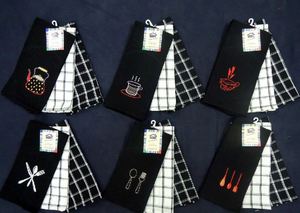 Toalla de cocina personalizada al por mayor diseño tela marca embalaje regalo 100% algodón logotipo bordado fabricante a granel - Product Image 5