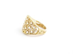 Cluster 925 Sterling <b>Silver</b> Chunky Elegant Engagement Wedding Ring Jewelry For Women - Product Image 3