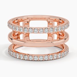 Anillos de Joyería Fina al por Mayor para Compromiso y Boda, en Oro Sólido con Diamantes Cultivados en Laboratorio en Corte Baguette y Redondo - Product Image 6