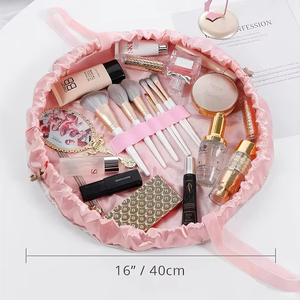 กระเป๋าเครื่องสำอางสำหรับเดินทางกระเป๋าหูรูดผ้ากำมะหยี่หรูหราสำหรับผู้หญิงกระเป๋าเครื่องสำอางกำมะหยี่ออกแบบได้ตามต้องการ - Product Image 2