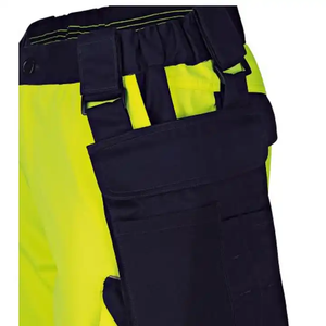 High Visibility Yellow Navy Reflective Cargo Work Pants Industrial Safety <b>Trousers</b> for Men Road Construction Workwear - Product Image 5