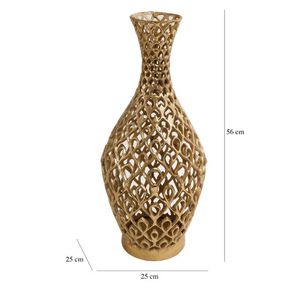 Ornate Contemporary Cavendish Aluminium <b>Floor</b> <b>Vase</b> in <b>Gold</b> Lightweight Home Decor Accessory for Living Room Indoor Use - Product Image 3