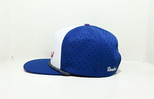 Logo brodé personnalisé denim velours côtelé unisexe Snapback chapeaux haut profil performance extérieure sport camionneur respirant découpé au laser - Product Image 3