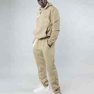 Venta caliente personalizado al por mayor Streetwear deporte de dos piezas corto conjunto Design100 % chaqueta de nailon rompevientos chándal conjunto de chándales - Product Image 3