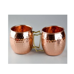 Mug en cuivre martelé, fait main, pour eau, bière, Moscow Mule, durable, utilisation ayurvédique, bien-être quotidien - Product Image 3