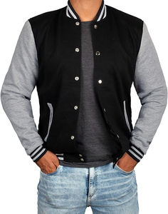 Chaqueta de invierno Ropa informal de primera clase Chaqueta universitaria Material de cuero Varsity CollegeBaseballjacket para hombres Envío DDP - Product Image 3