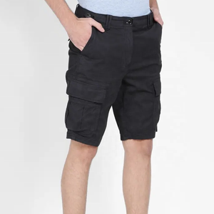 Shorts Cargo en Toile Unie pour Homme Style Urbain 100% Coton Respirant Écologique Séchage Rapide Anti-Plis Taille Haute - Product Image 2