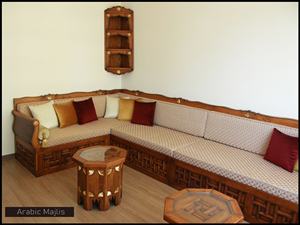 Design d'intérieur Majlis arabe, design classique moderne, ensemble élégant pour salon, sièges d'angle luxueux, design gain de place - Product Image 2