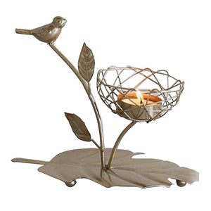 Bougeoir en métal antique décoratif Bougeoir en fer vintage pour table à manger de salon - Product Image 2
