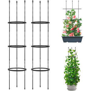 Modern Multifunctional Garden Trellis Easy-to-Assemble 1-Piece Garden Support and Fence Grid for Plants Farms for Outdoor Use - Product Image 4