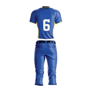 Uniforme de baseball pour homme adulte de haute qualité, personnalisé, 100% polyester, col montant, séchage rapide, respirant - Product Image 3