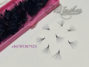 Nhà Cung Cấp Biểu Tượng Tùy Chỉnh Matte Màu Đen Cá Nhân Lash Số Lượng Lớn Tổng Hợp Tóc Fan Lông Mi Kit Với Cụm Lông Mi - Product Image 4