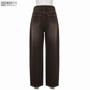 Factory Cheap Price Wide-leg Jeans Girls Gradient Denim Loose Washed Faded Punk Straight Leg Pants For Women <b>Winter</b> <b>Trousers</b> Men - Product Image 6