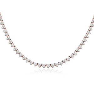 Hermoso Starling Siler corte redondo Moissanite diamante tenis collar excelente corte joyería personalizada mejor regalo para mujeres - Product Image 2