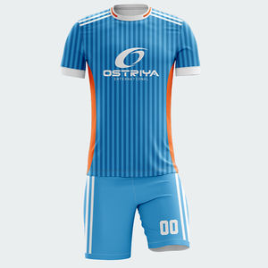 100% Material de poliéster hecho a medida Ropa Uniformes de equipo de fútbol Tela suave de alta calidad Hecho Uniforme de fútbol para ropa de equipo - Product Image 5