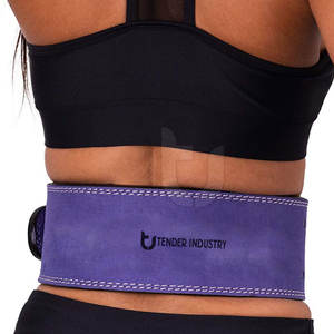 Cinturón de levantamiento de pesas de cuero de vaca ajustable de alta calidad Protección de seguridad de fitness personalizable con hebilla ligera - Product Image 4