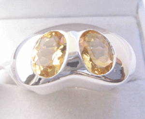 Shah Gems Women's Natural Citrine Crystal <b>Ring</b> <b>925</b> Sterling <b>Silver</b> - Product Image 1