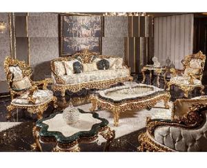 Meubles de salon sculptés haut de gamme européens ensemble de canapés en bois de teck de qualité supérieure pour le salon acheter un ensemble de canapés 7 places pour la maison - Product Image 1